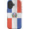 Dominican Republic Flag Distressed iPhone 16 Plus Impact Case